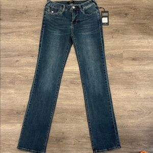 True Religion mid rise straight jeans